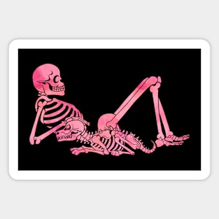 Hot Pink Skeleton and Dog Magnet